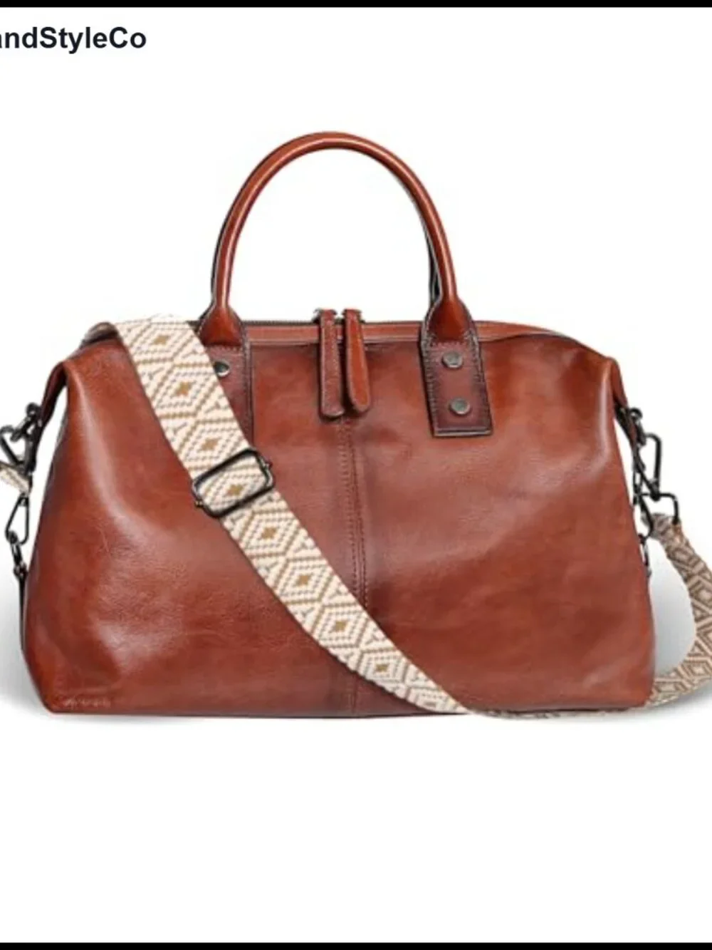 Vintage Satchel Purse Crossbody Bag for Women Adjustable Leather Shoulder Strap